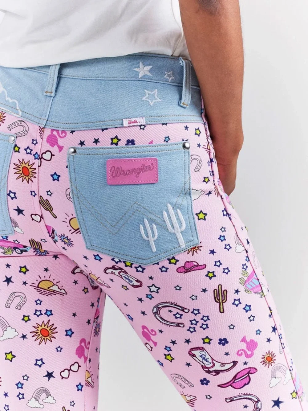 Wrangler X Barbie Retro High Rise Trouser Jean | 25 x 34 | Pinnacle Pink